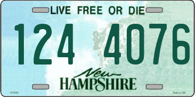 NH license plate 1244076