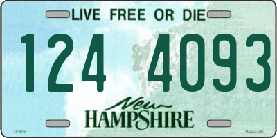 NH license plate 1244093