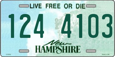 NH license plate 1244103