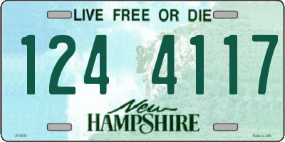 NH license plate 1244117