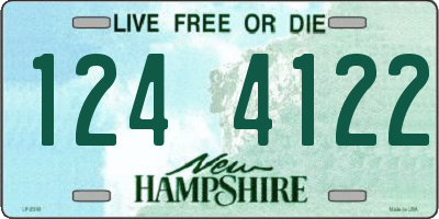 NH license plate 1244122