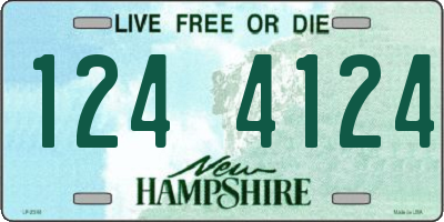 NH license plate 1244124