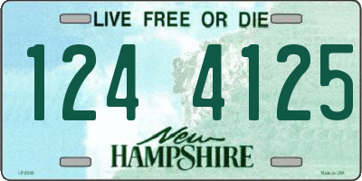 NH license plate 1244125