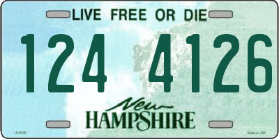 NH license plate 1244126