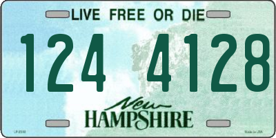 NH license plate 1244128