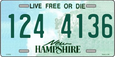 NH license plate 1244136