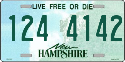 NH license plate 1244142