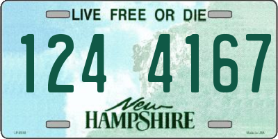NH license plate 1244167