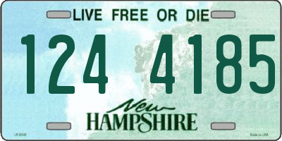NH license plate 1244185