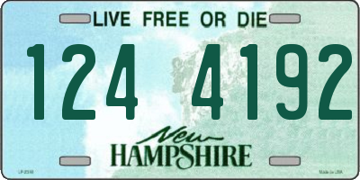 NH license plate 1244192