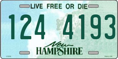 NH license plate 1244193