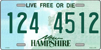 NH license plate 1244512