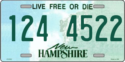 NH license plate 1244522