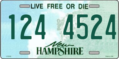 NH license plate 1244524