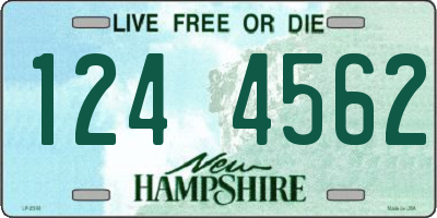 NH license plate 1244562