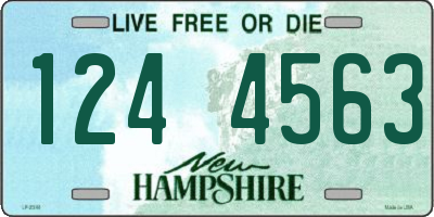 NH license plate 1244563