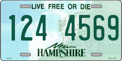 NH license plate 1244569