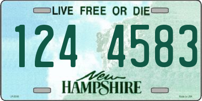 NH license plate 1244583