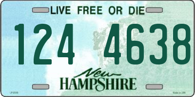 NH license plate 1244638