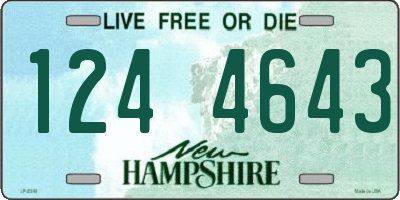 NH license plate 1244643