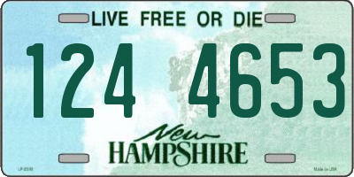 NH license plate 1244653