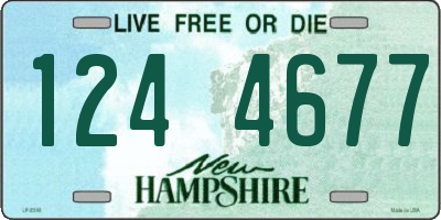 NH license plate 1244677