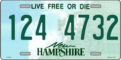 NH license plate 1244732