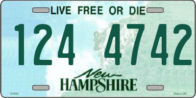 NH license plate 1244742