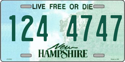 NH license plate 1244747
