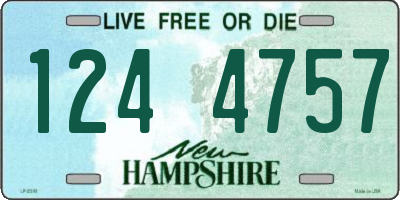 NH license plate 1244757