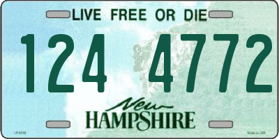 NH license plate 1244772