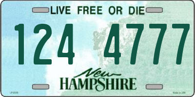 NH license plate 1244777