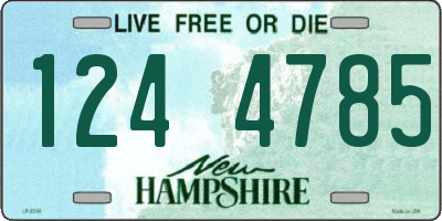 NH license plate 1244785