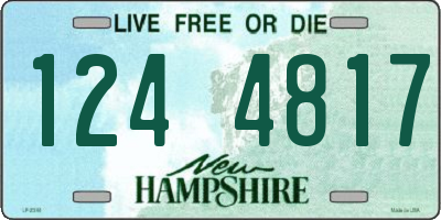 NH license plate 1244817