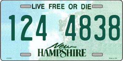 NH license plate 1244838