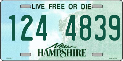 NH license plate 1244839
