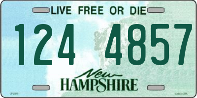 NH license plate 1244857
