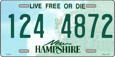 NH license plate 1244872