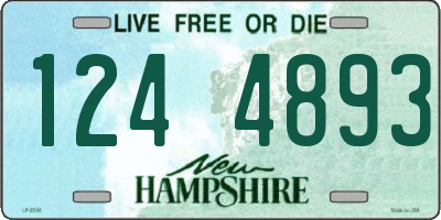 NH license plate 1244893