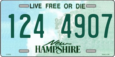 NH license plate 1244907
