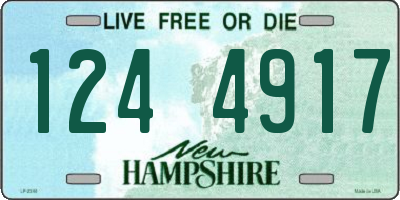 NH license plate 1244917