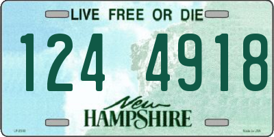 NH license plate 1244918