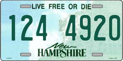 NH license plate 1244920