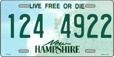 NH license plate 1244922