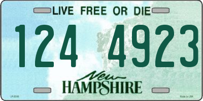 NH license plate 1244923