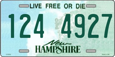 NH license plate 1244927