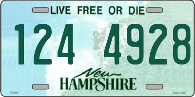 NH license plate 1244928