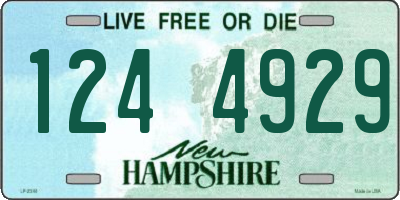 NH license plate 1244929