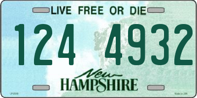 NH license plate 1244932