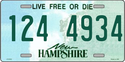 NH license plate 1244934